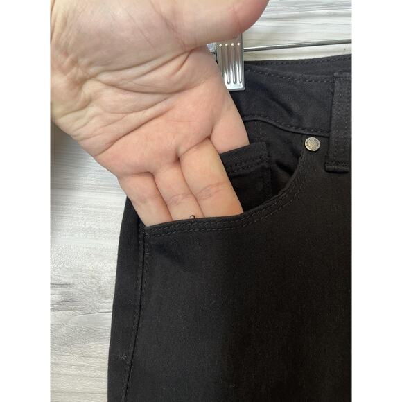 1822 Denim Jeans Womens 10 Black Skinny Dark Wash Stretch Solid Zip CJ33M1000A1 - Picture 3 of 13